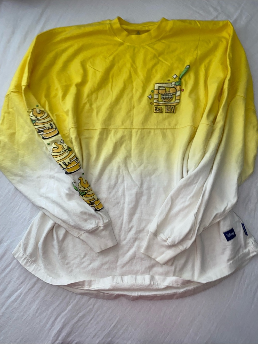 Disney Yellow-to-White Ombre Long Sleeve Spirt Jersey 💛